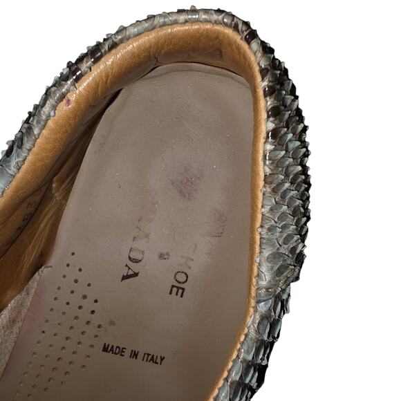 Prada Genuine Python Snakeskin Car Shoes - Women's Size 8 - Picture 5 of 6